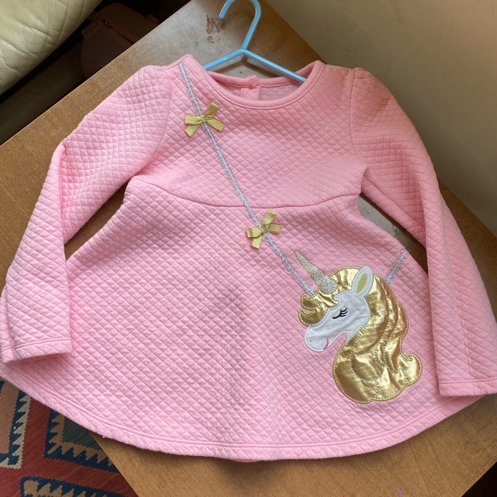 Kids headquarters pink tunic with unicorn.